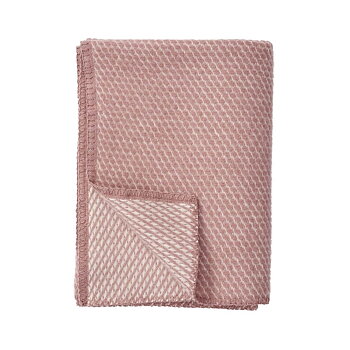 Barnepledd VELVET KID, rosa økologisk ull, Klippan Yllefabrik