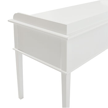 Juniorskrivbord fem lådor vit Oliver Furniture