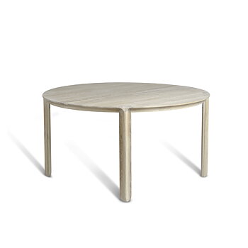 Runt matbord 140 cm  vitpigmenterad  ek Amor Mavis 