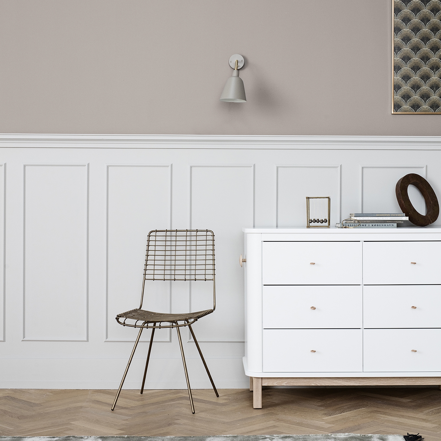 Byrå Wood vit/ek Oliver Furniture  - 7