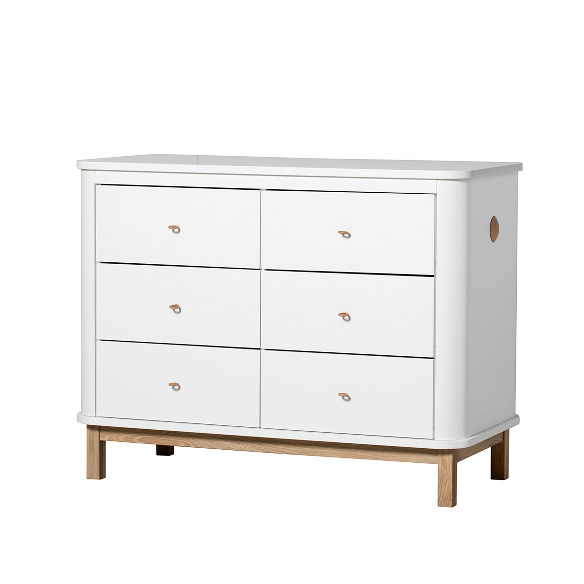 Byrå Wood vit/ek Oliver Furniture  - 2