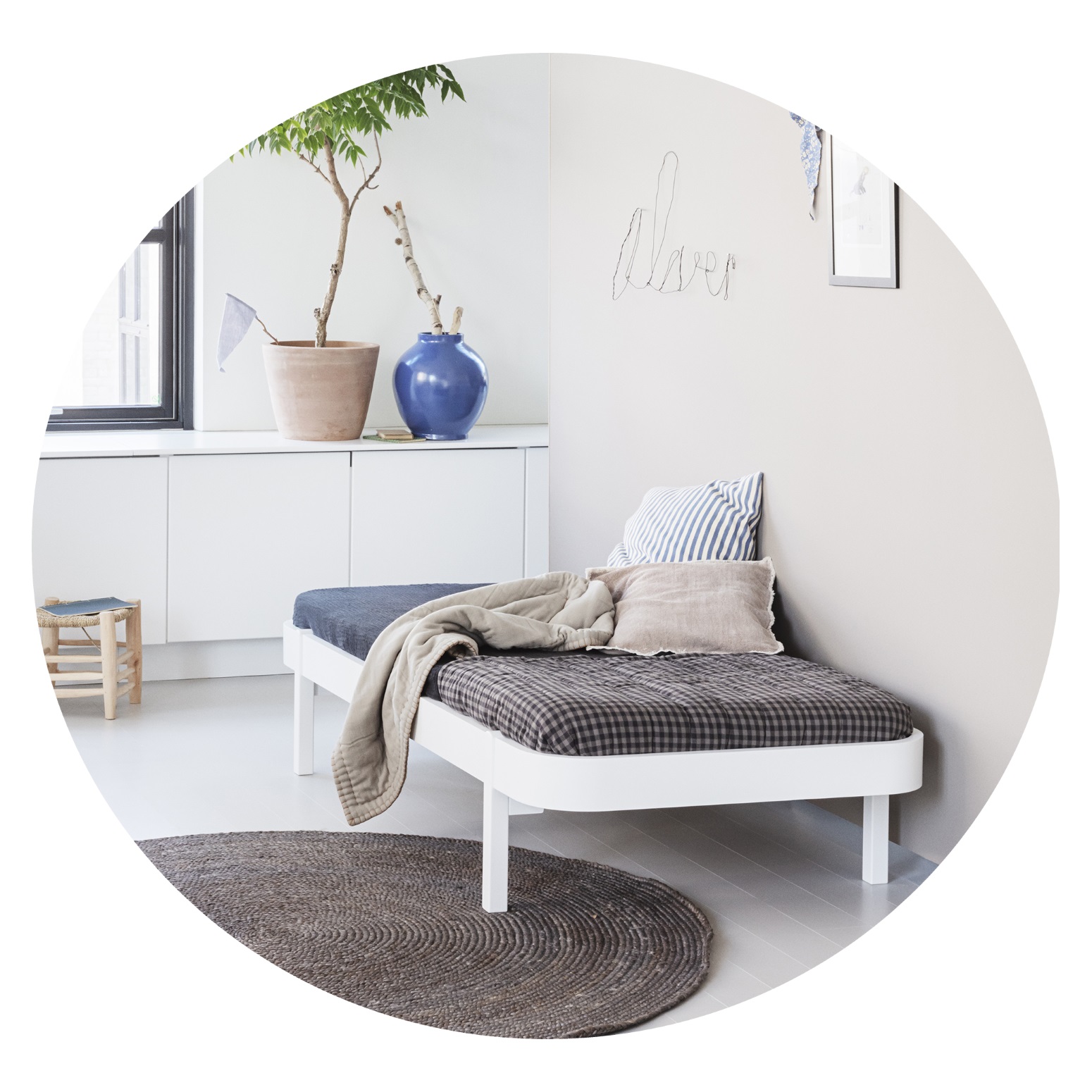  Wood Lounger 90 cm vit Oliver Furniture - 3