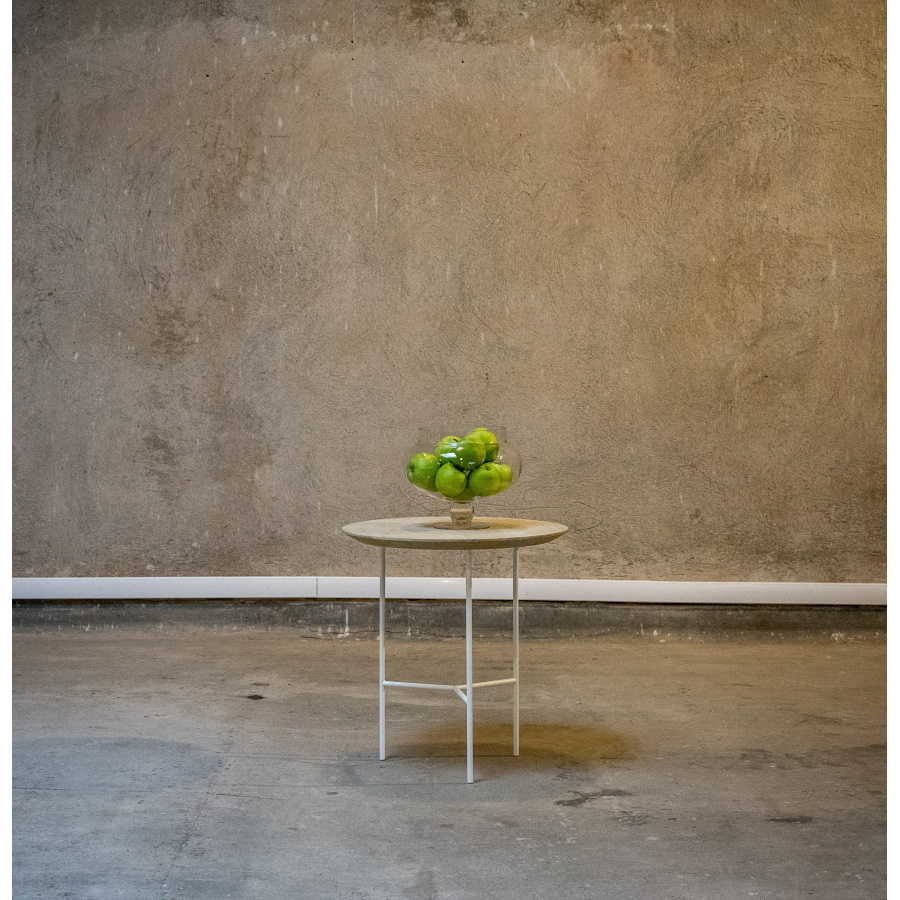  TRIBECA sidobord ljus ek / vit Mavis  - 3