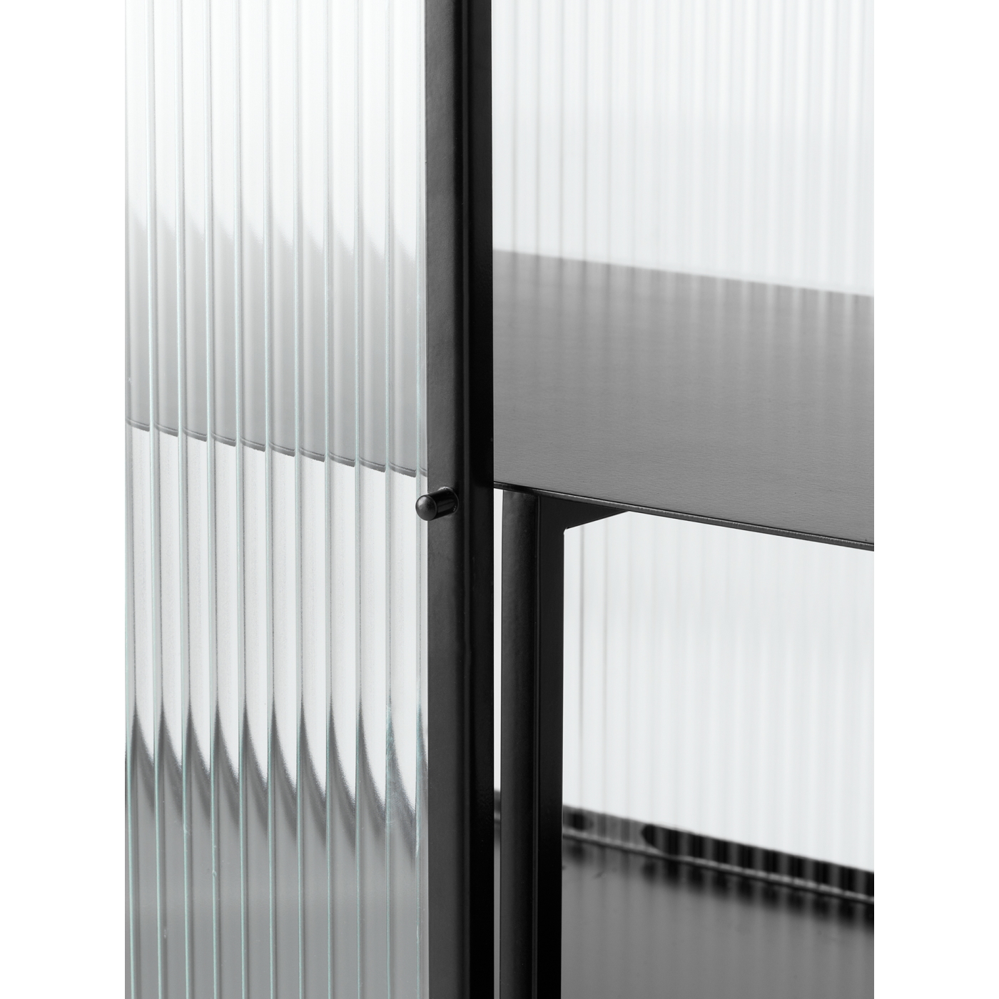 Haze Sideboard Linjerat glas Black Ferm Living - 4