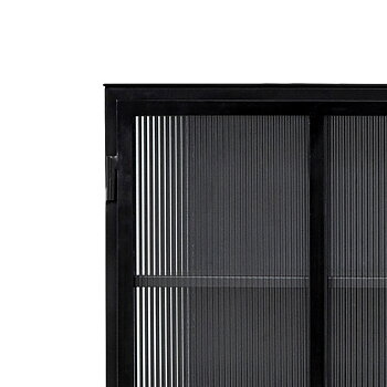 Vitrinskåp Sideboard dubbel svart, Nordal