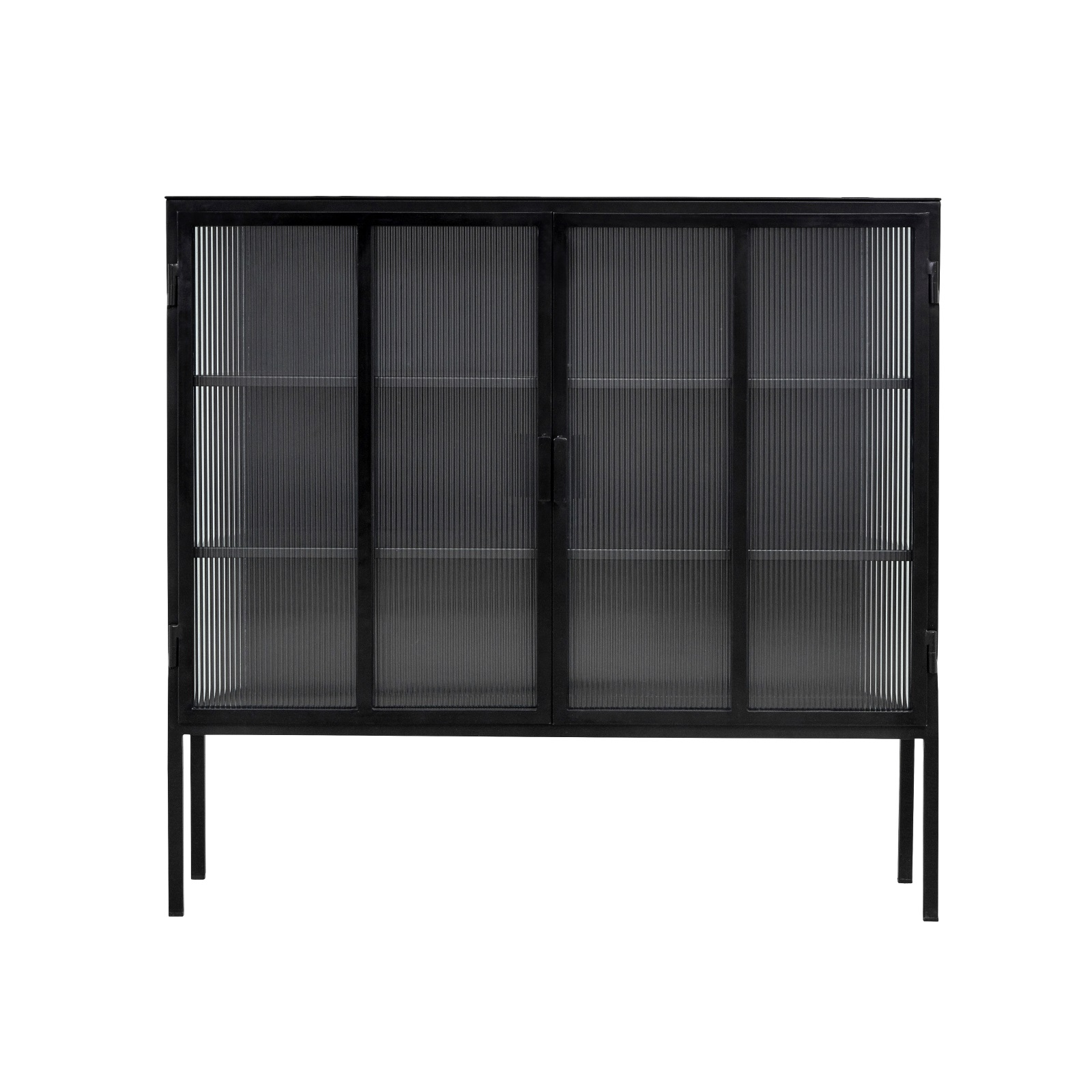 Vitrinskåp Sideboard dubbel svart, Nordal