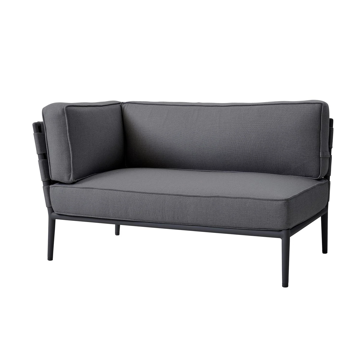 Conic 2-pers Soffa höger modul grå Cane-line