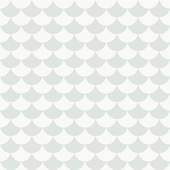 Tapet Waves - Dusty light aqua Littlephant