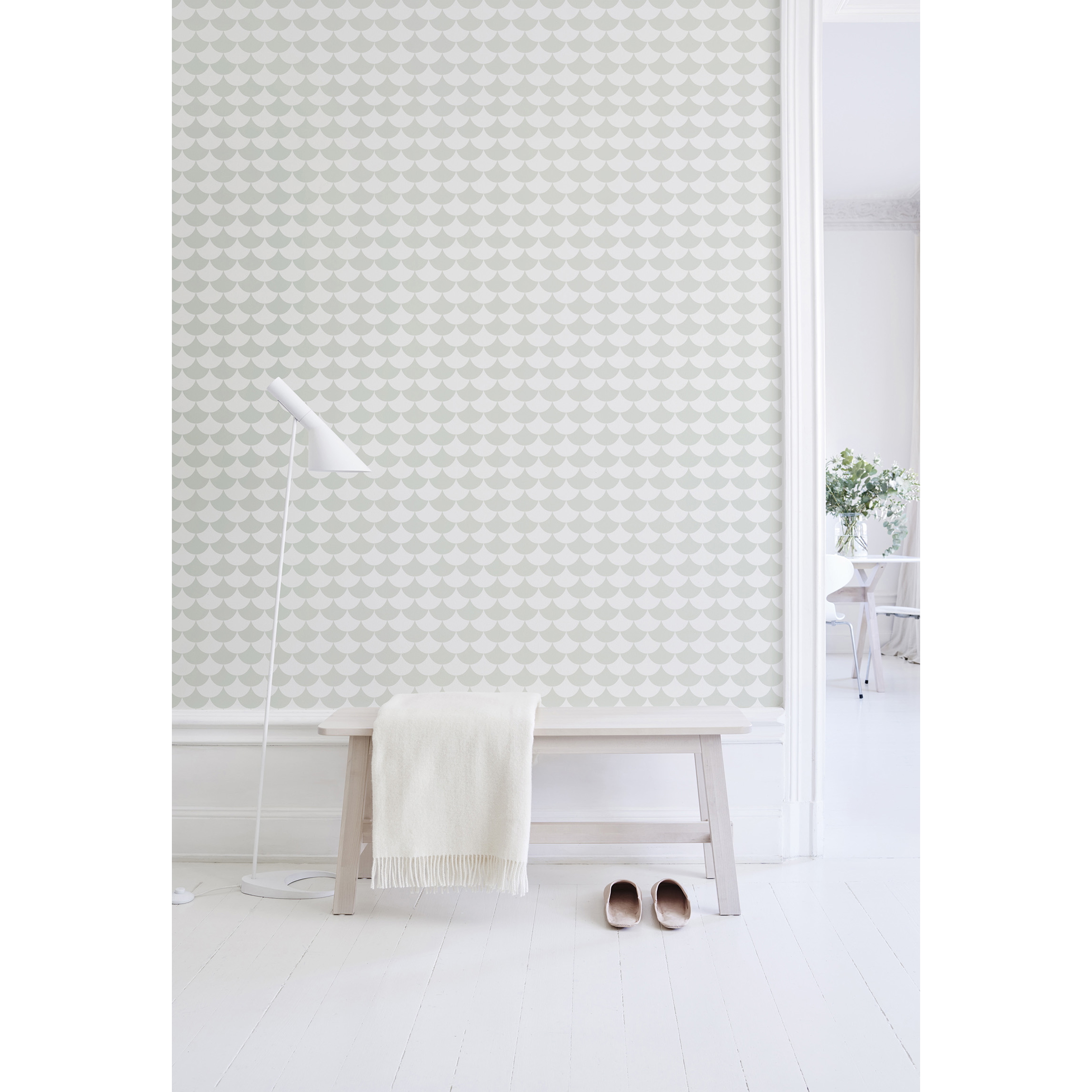 Tapet Waves - Dusty light aqua Littlephant - 3