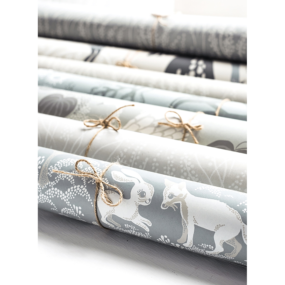 Tapet Fairytale fox - Dusty blue Littlephant - 2