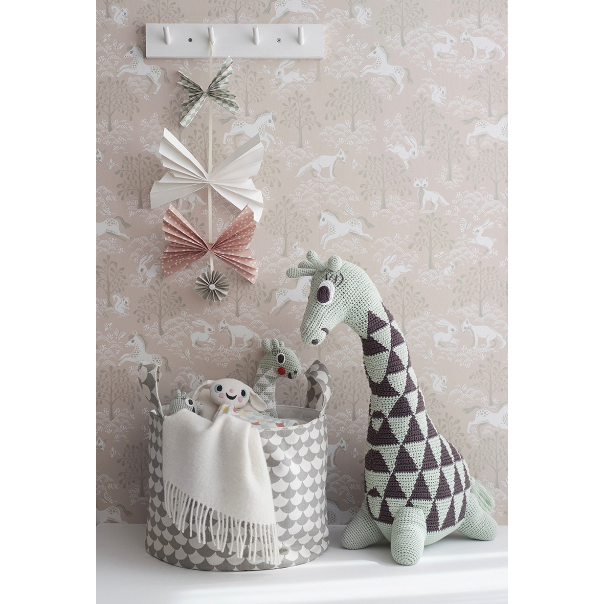 Tapet Fairytale fox - Dusty pink Littlephant - 5