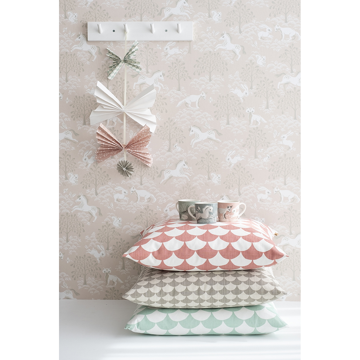 Tapet Fairytale fox - Dusty pink Littlephant - 4
