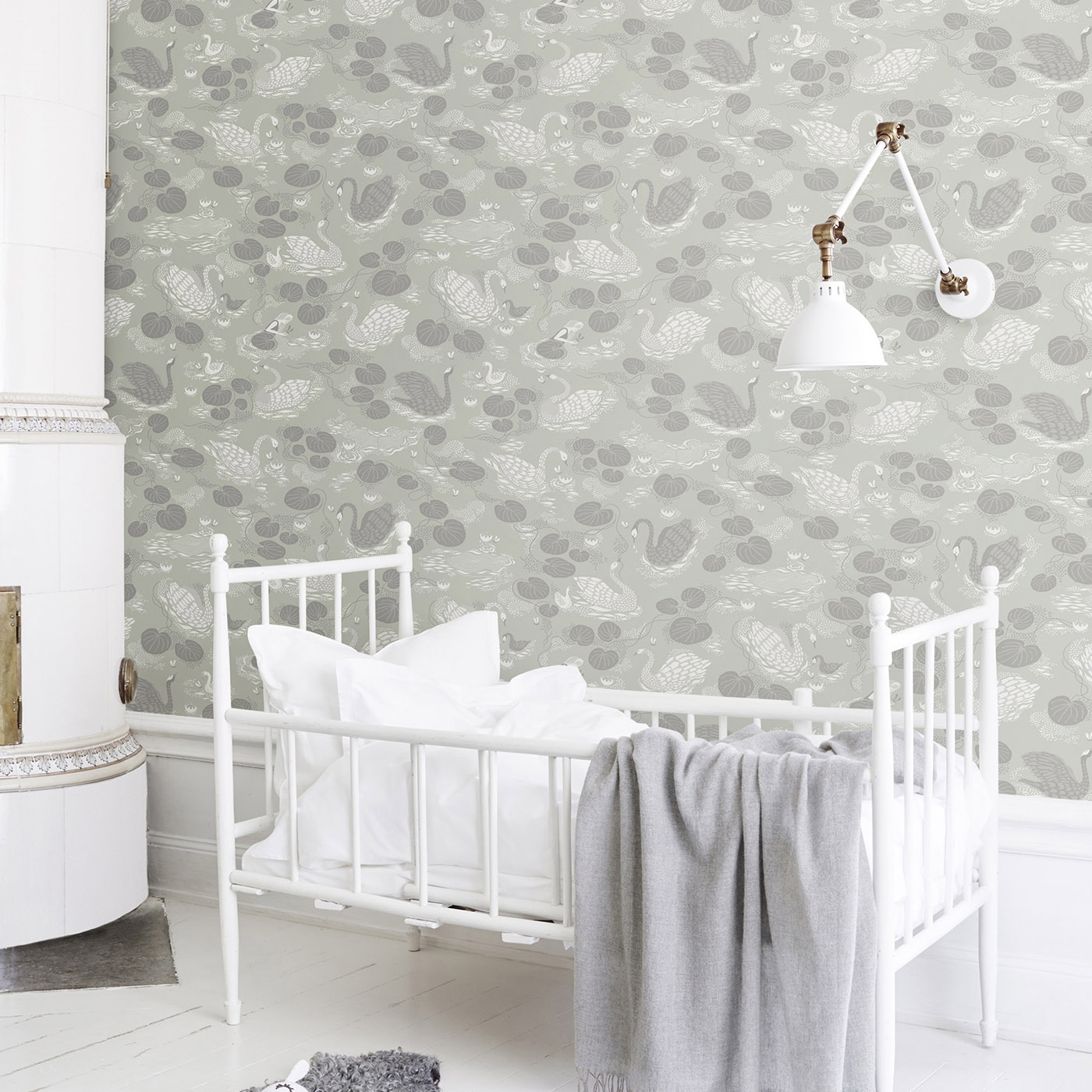 Tapet Nobel Nymphs - Dusty Aqua Littlephant - 2