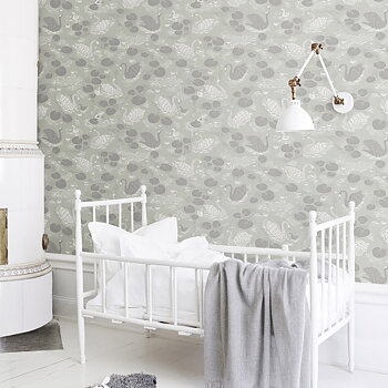 Tapet Nobel Nymphs - Dusty Aqua Littlephant