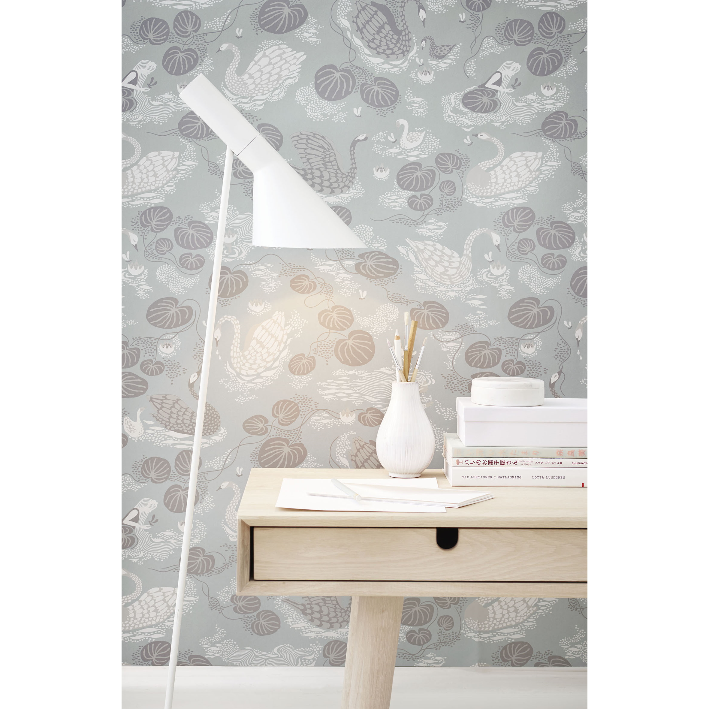 Tapet Nobel Nymphs Dusty blue Littlephant - 3