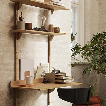 Sector Vägghängt skrivbord ek svart Ferm Living