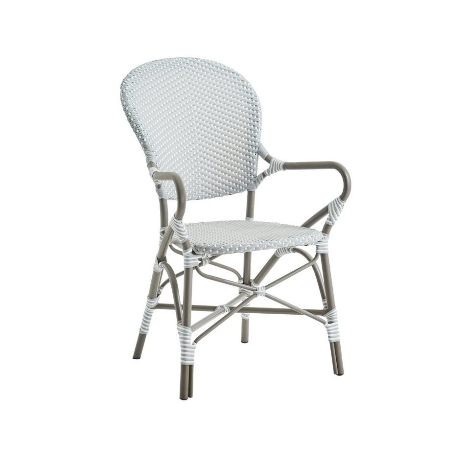 Isabell Alu arm Chair taupe, Sika Design
