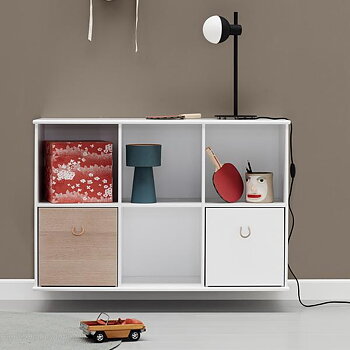 Wood bokhylla 3 x 2 vägghängd Oliver Furniture 
