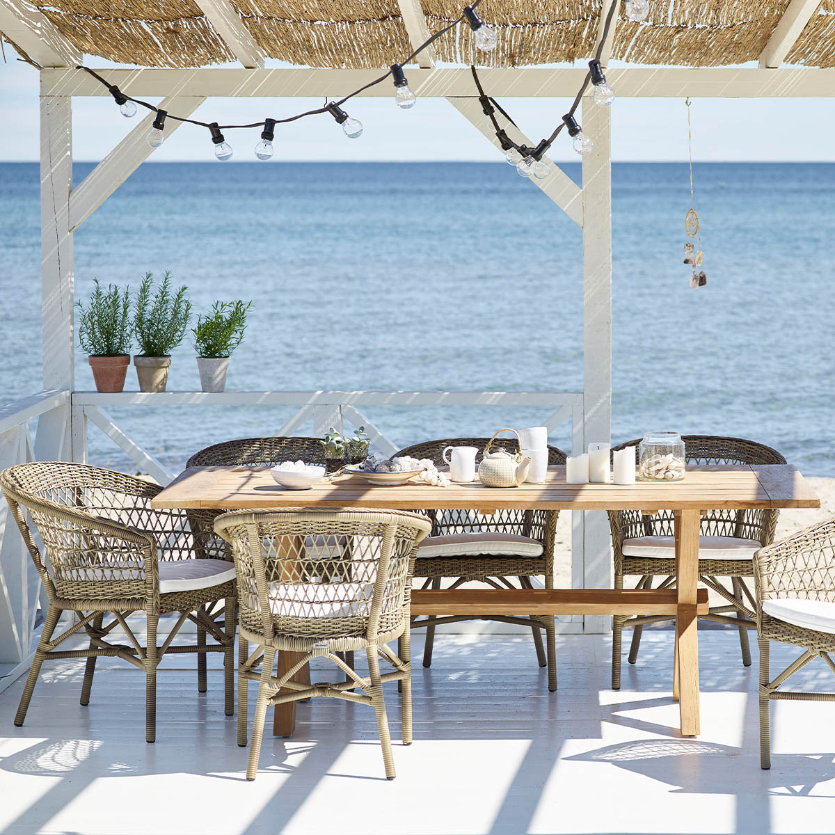 Teakbord Colonial 100 x 200 cm Sika-Design - 9