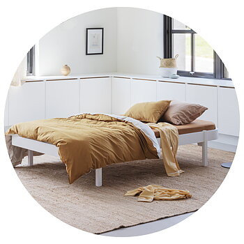  Wood Lounger 120 cm vit Oliver Furniture