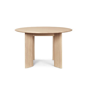 Bevel Runt bord 117 cm vitoljad ek Ferm Living