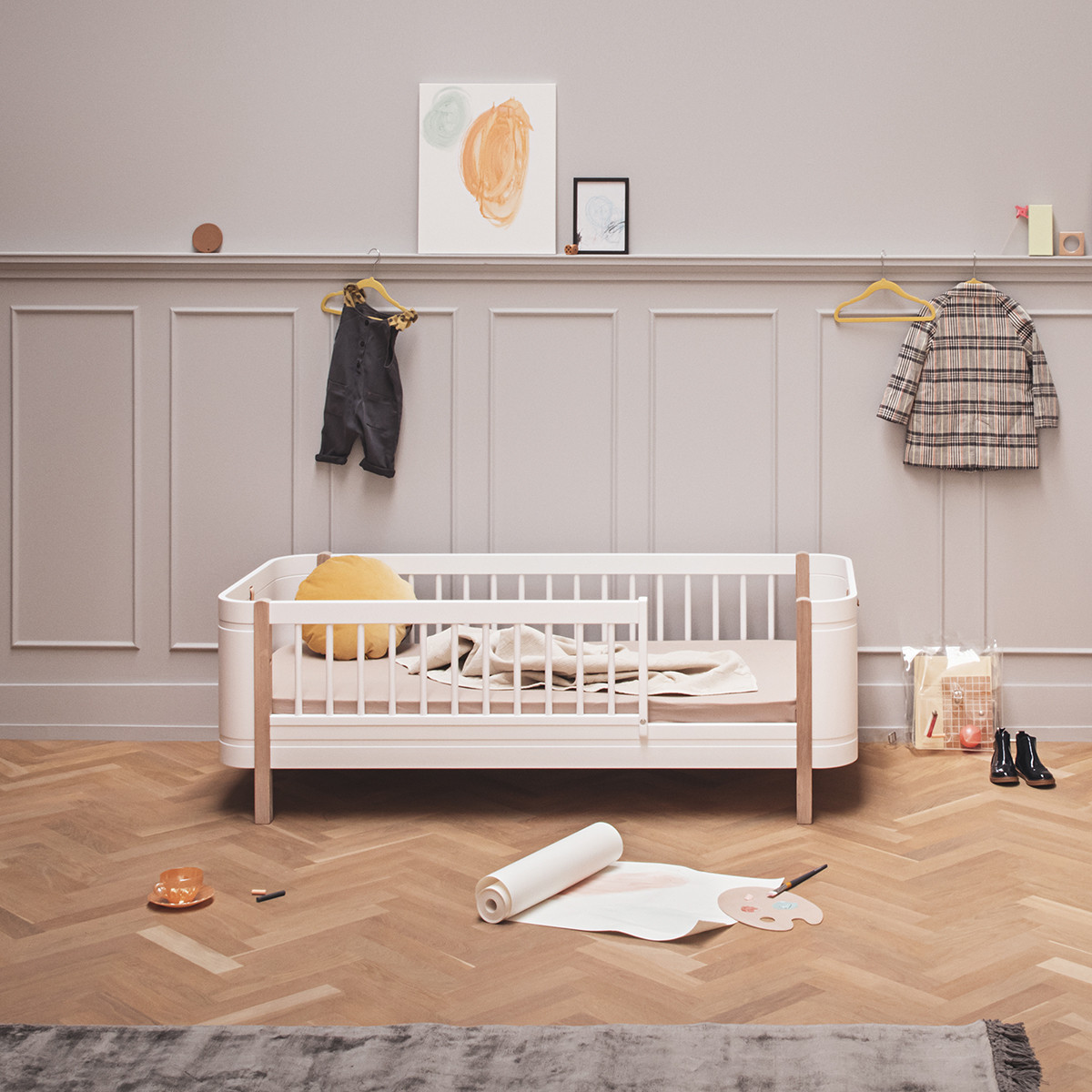 Juniorsäng Mini+ vit/ek Oliver Furniture - 7