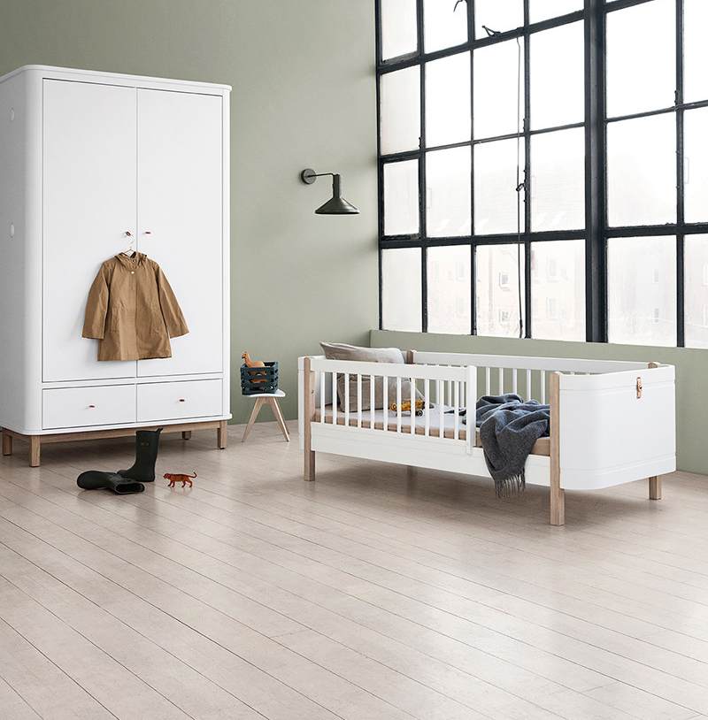 Juniorsäng Mini+ vit/ek Oliver Furniture - 8