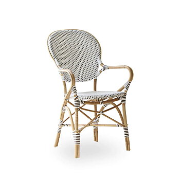 Isabell karmstol rotting / konstfiber vit Sika-design