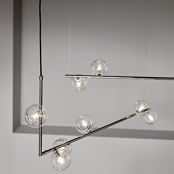 AIR 73 Taklampa silver/klar, C/O Bankeryd