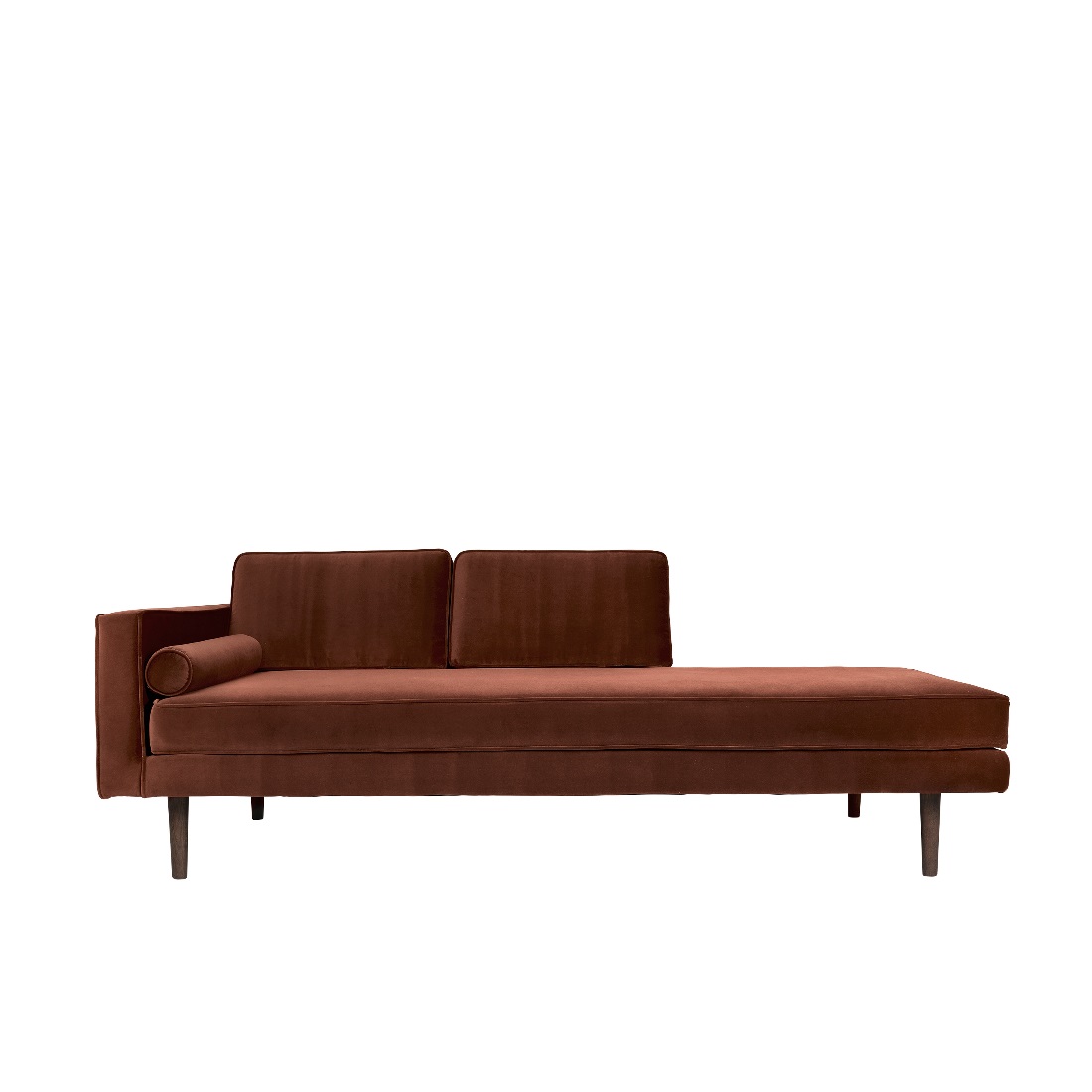 Chaise lounge röd sammet VIND, Broste Copenhagen