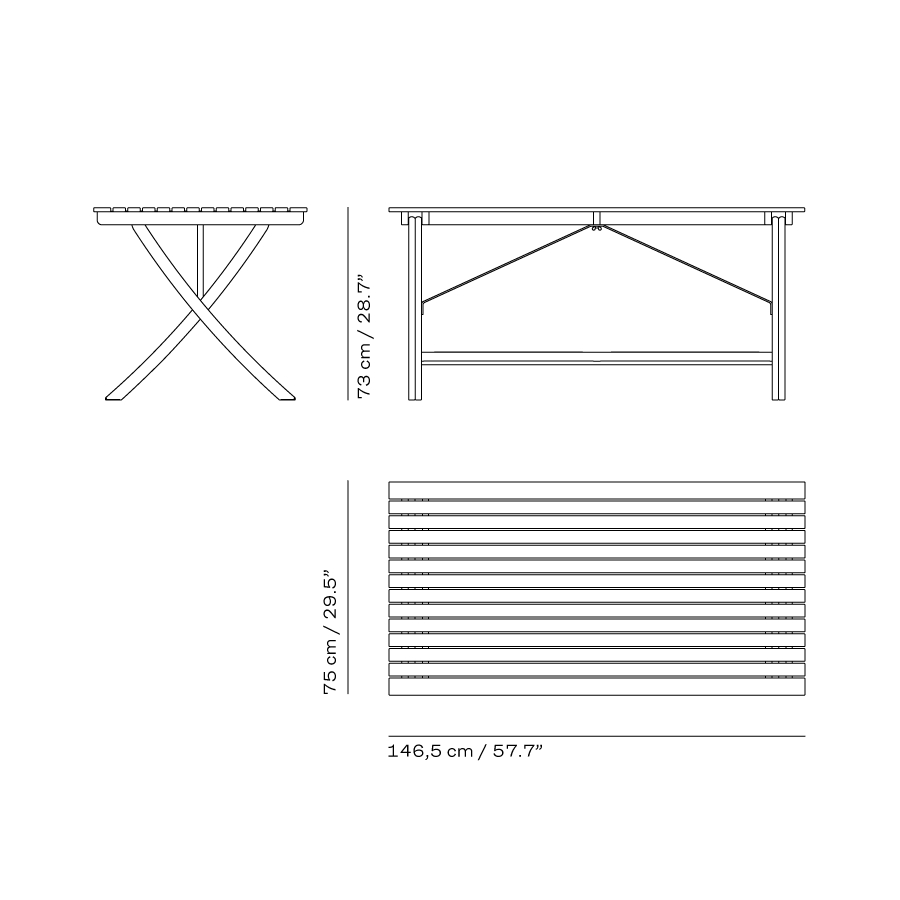SELANDIA Matbord hopfällbart 146,5 cm Fritz Hansen - 3
