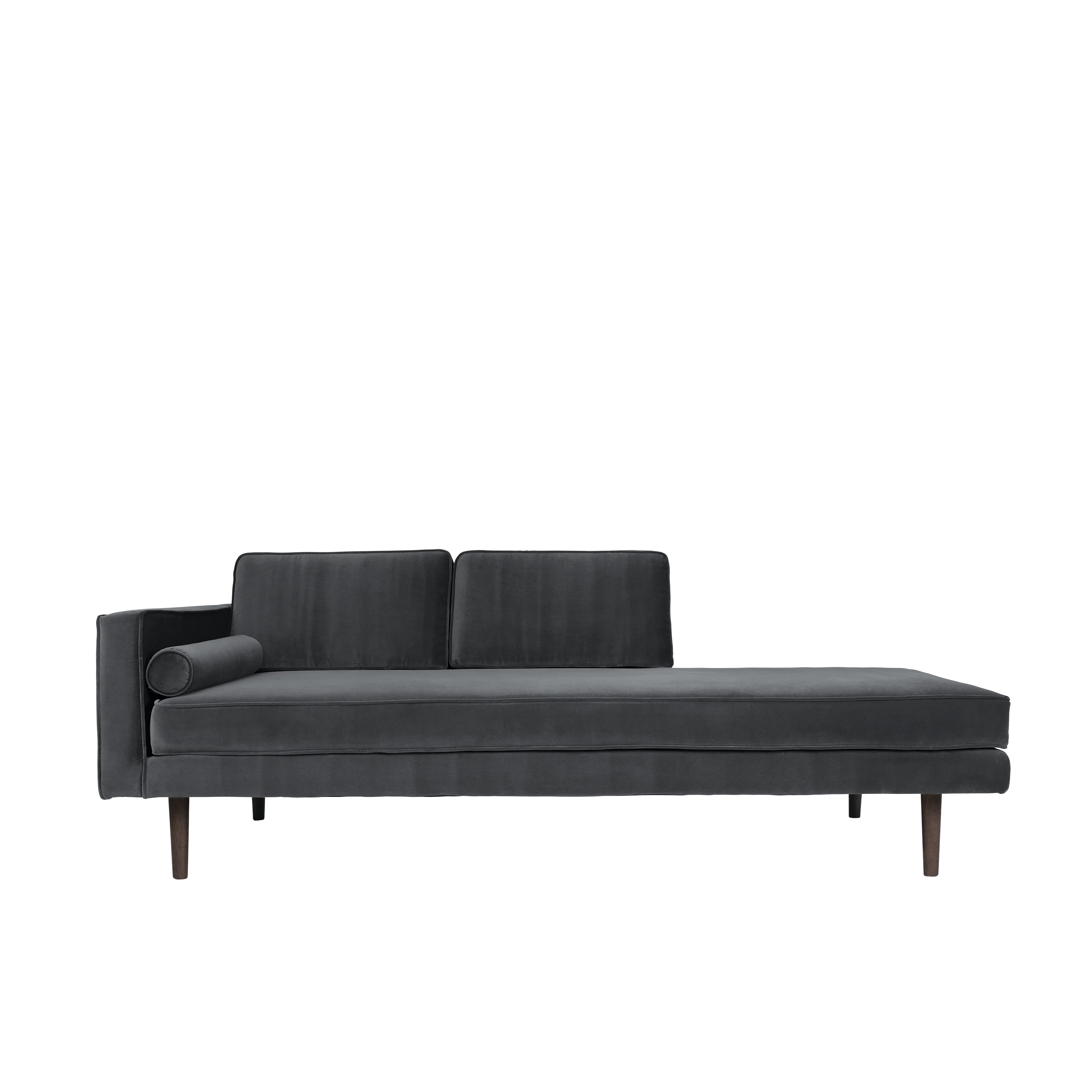 Chaise lounge grå sammet VIND, Broste Copenhagen