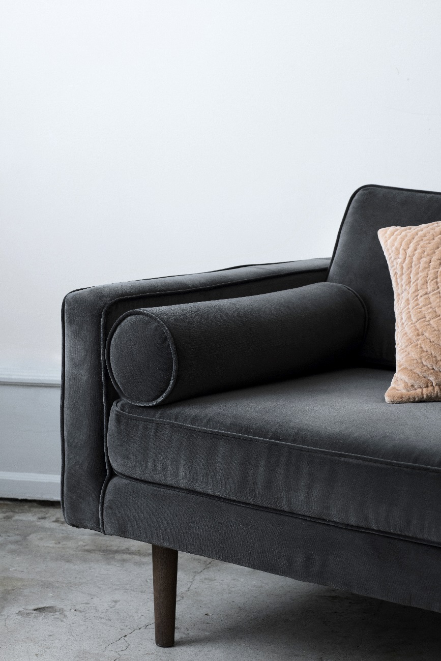 Chaise lounge grå sammet VIND, Broste Copenhagen - 2