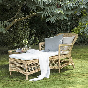 Olivia Chaise Lounge Alu Natur Sika-design