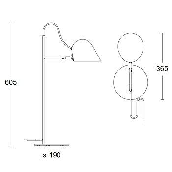 Bordslampa STRECK vit Örsjö belysning