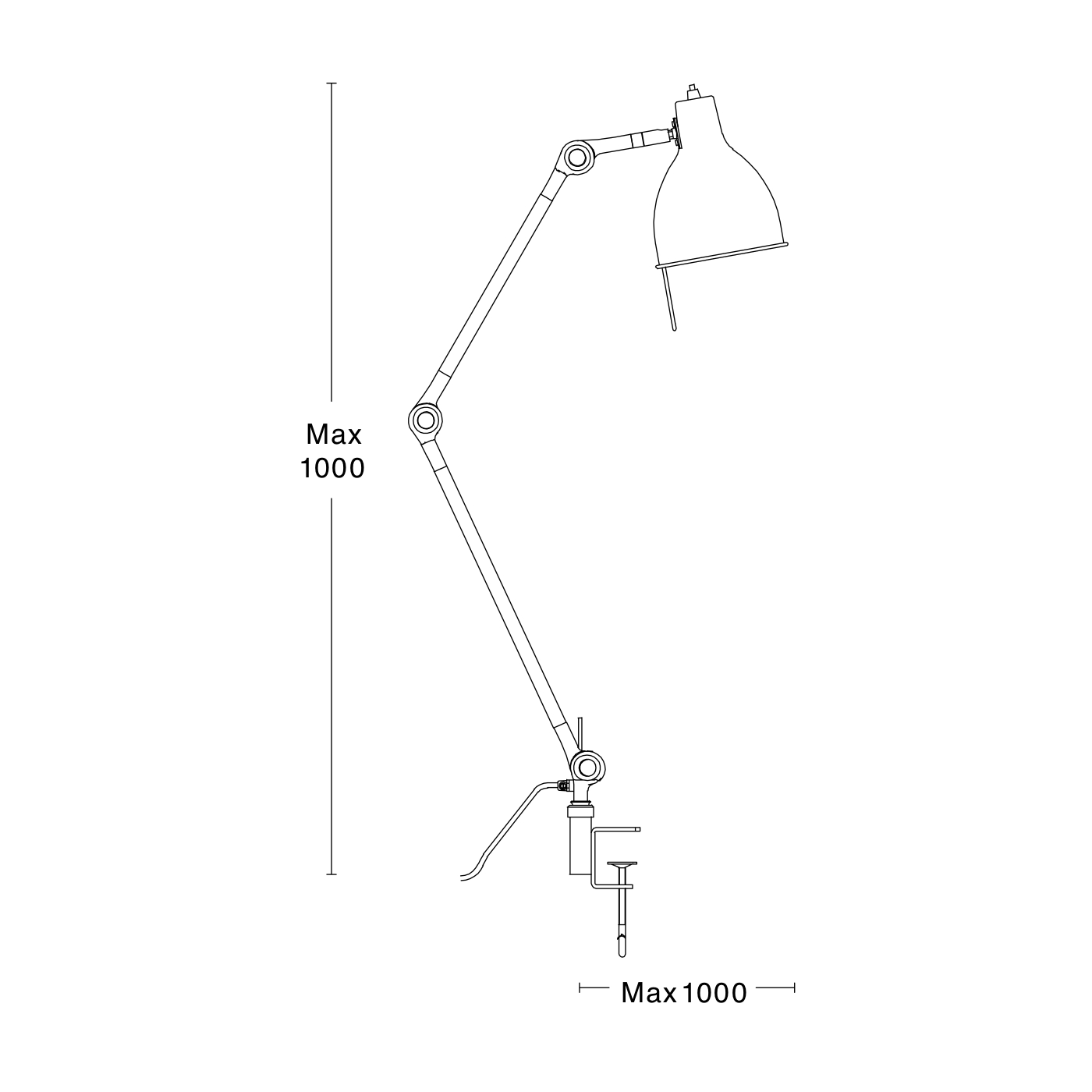 PJ65 Bordslampa med klämfäste Örsjö belysning - 5