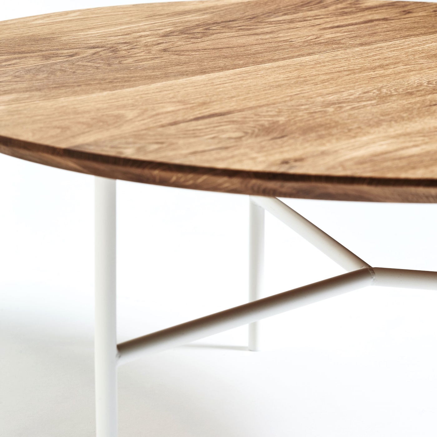  TRIBECA soffbord 80 cm oljad ek / vit Mavis  - 2