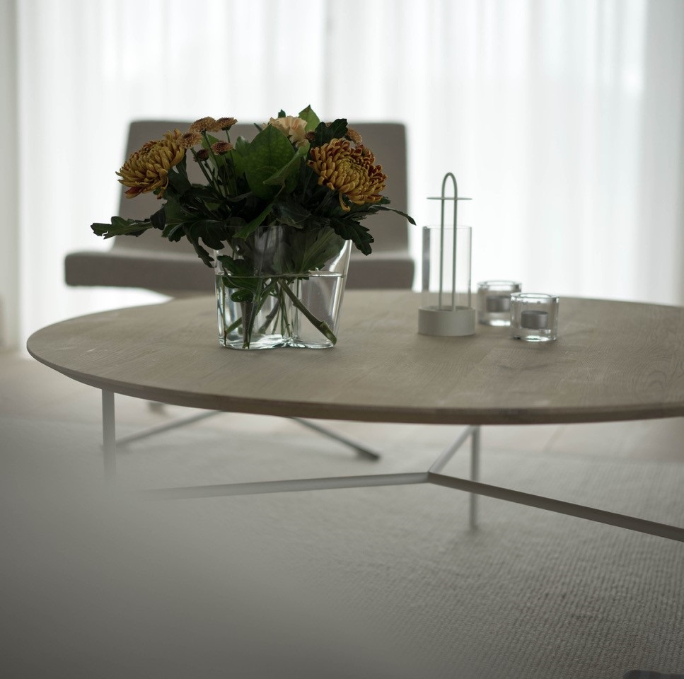  TRIBECA soffbord 80 cm såpad ek / vit Mavis  - 3