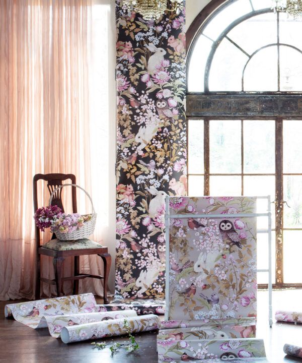 Tapet Woodlands Petal Grey Fleur Harris - 2