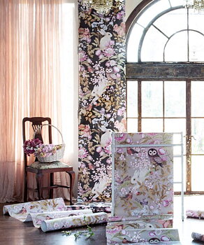 Tapet Woodlands Petal Grey Fleur Harris