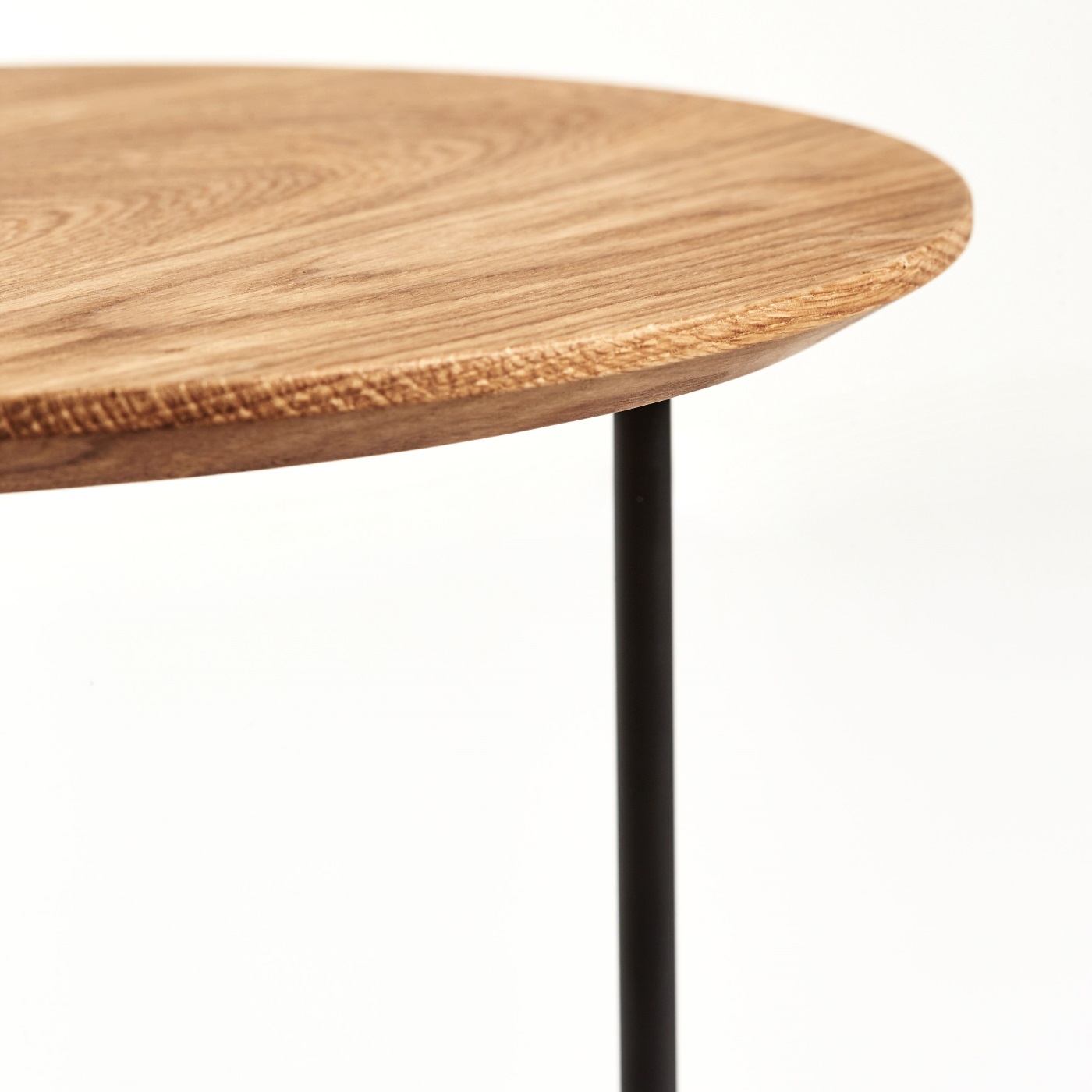  TRIBECA soffbord 80 cm oljad ek / svart, Mavis  - 2
