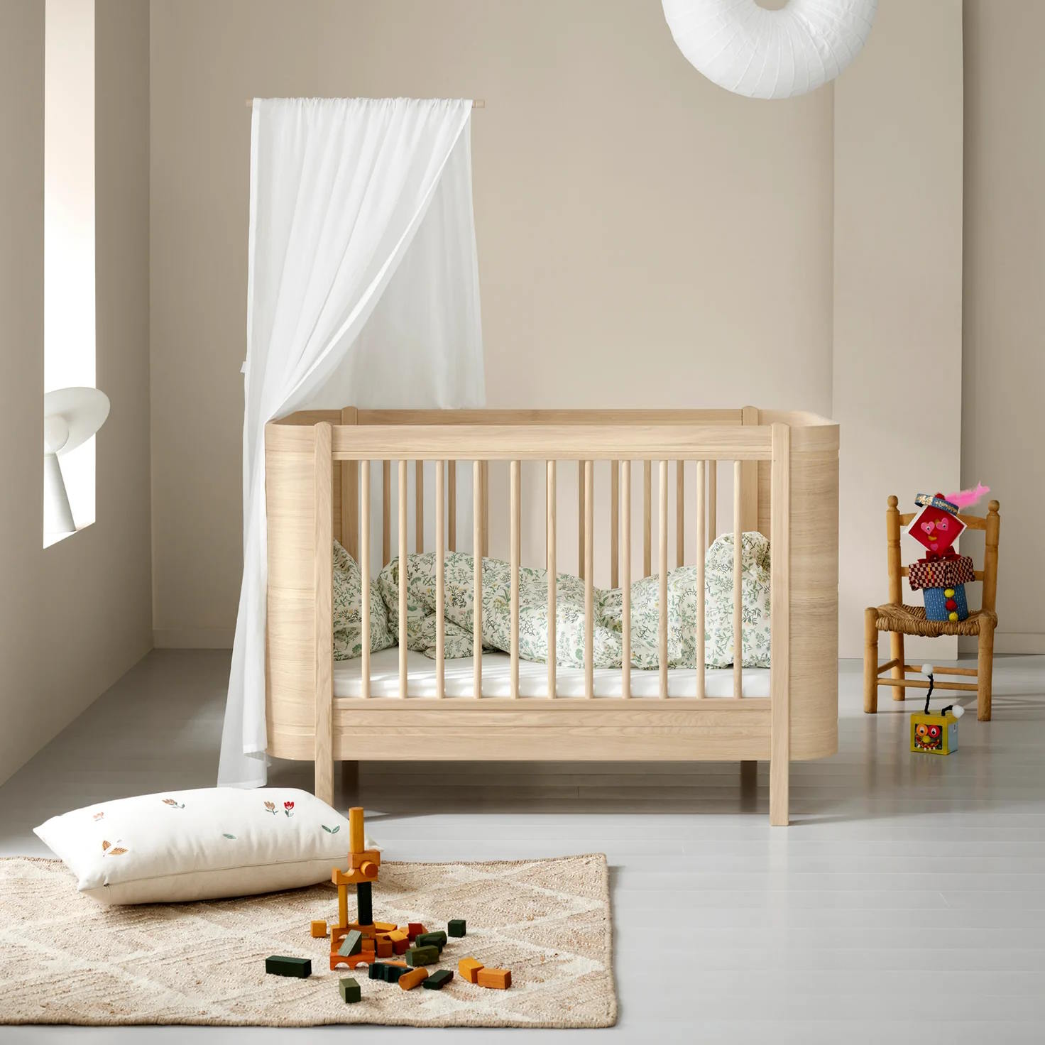 Spjälsäng Wood Mini+ Ek Oliver Furniture - 4