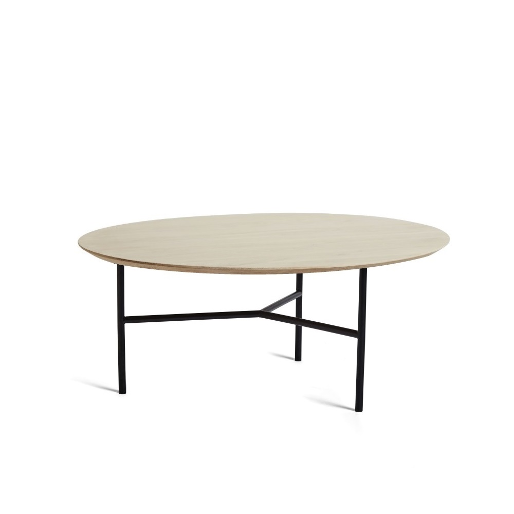  TRIBECA soffbord 80 cm såpad ek / svart Mavis 