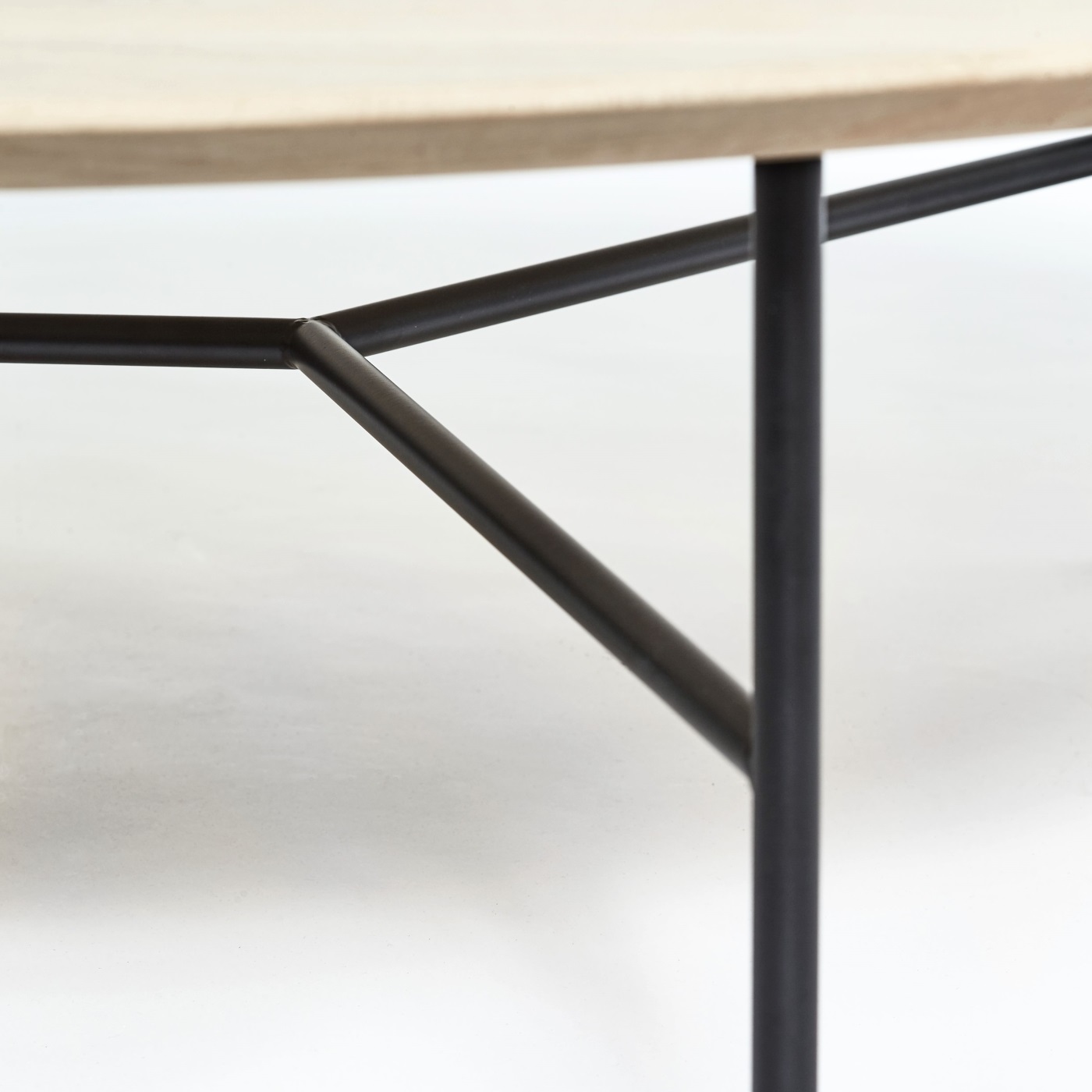  TRIBECA soffbord 80 cm såpad ek / svart Mavis  - 3