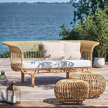 Fotpall ute Ottoman FA-55 EXTERIOR natur Sika-Design