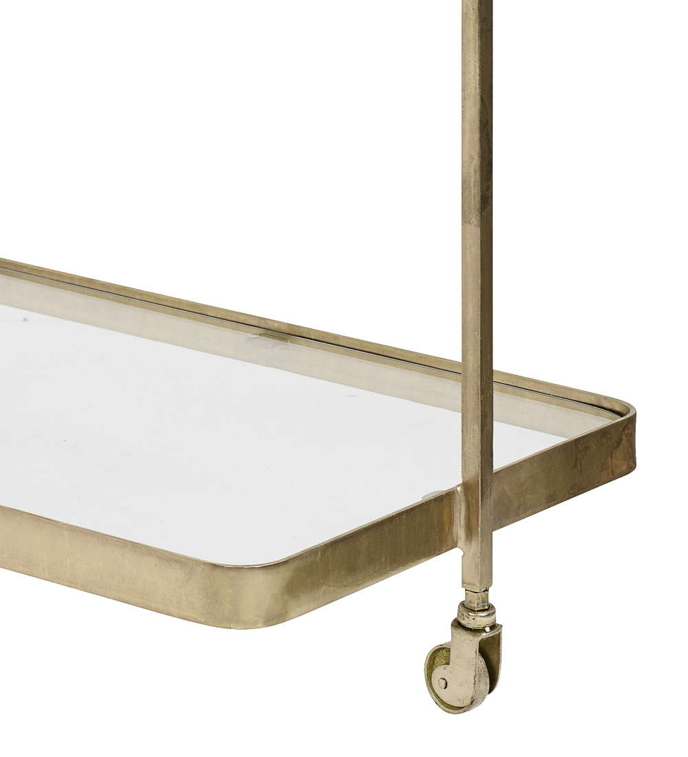 Drikkevarevogn TROLLEY messing glas Nordal - 4