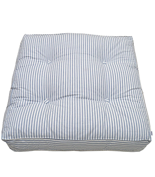 Golvkudde blå vit randig 90 x 90 cm, Oliver Furniture