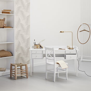 Skrivbord Seaside fem lådor vit Oliver Furniture