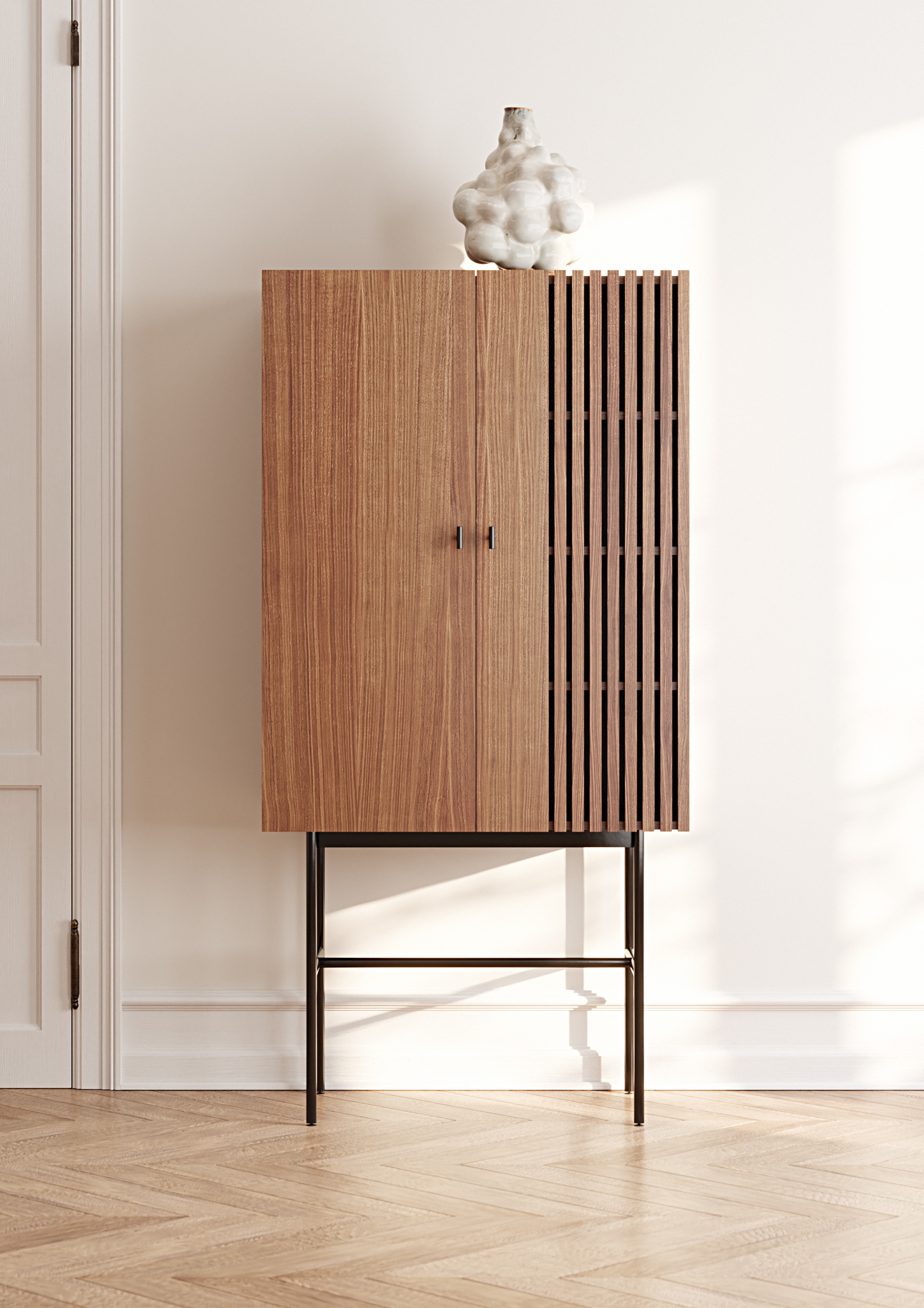 Array Skåp 160 cm valnöt Woud - 2