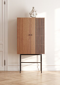 Array Skåp 160 cm valnöt Woud